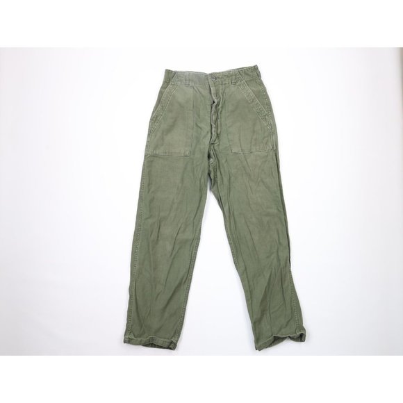 Vintage Other - Vintage 60s Vietnam War Mens 29x29 Type 1 OG 107 Cotton Sateen Pants Green USA